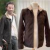 he walking dead suede leather jacket